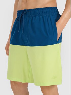 4F 4F Szorty plażowe 4FWSS25UBDSM135-45S Zielony Regular Fit