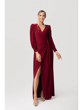Aurora Aurora Sukienka wieczorowa Cristal Bordowy Feminine Fit