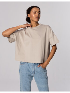 Fraternity Fraternity T-Shirt ERIN Beżowy Oversize
