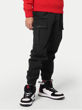 HUGO Hugo Kalhoty z materiálu G00176 M Černá Loose Fit