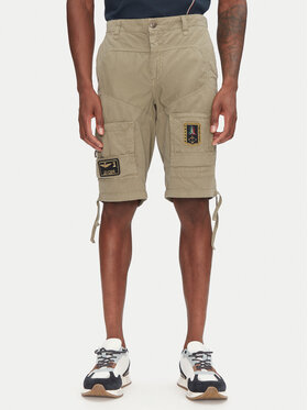 Aeronautica Militare Aeronautica Militare Szorty materiałowe 251BE041CT1122 Khaki Regular Fit