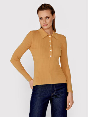 Simple Simple Blúz SWD001 Barna Regular Fit