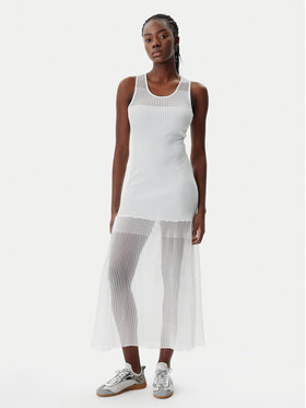 PINKO PINKO Плетена рокля 104802 A2GJ Бял Regular Fit