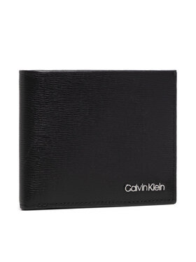 Calvin Klein Calvin Klein Голям мъжки портфейл Minimalism Bifold 5Cc W/Coin K50K507404 Черен