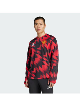 adidas adidas Bluza Manchester United 25/26 Pre-Match Warm Czerwony Regular Fit