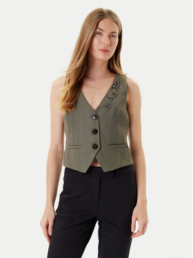 Marella Marella Prsluk za odijelo Cantico 2523156031 Kaki Slim Fit