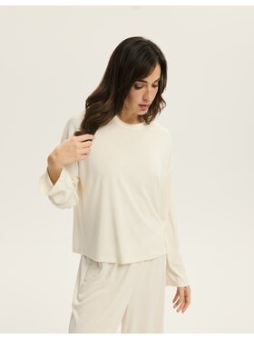 Esotiq Esotiq Longsleeve 43517 Biały Loose Fit