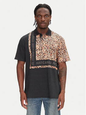 Just Cavalli Just Cavalli Polo 78OAGE15 Czarny Regular Fit