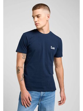 Lee Lee T-shirt SS SMALL LOGO TEE Blu scuro Regular Fit