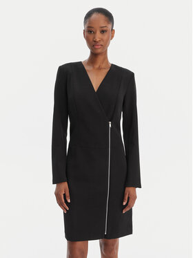 DKNY DKNY Koktejlové šaty DD5N2P53 Černá Regular Fit