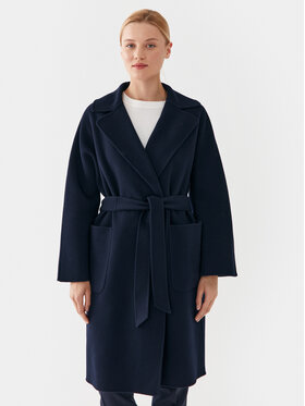 Weekend Max Mara Weekend Max Mara Vlnený kabát Rovo 2350160339 Tmavomodrá Regular Fit