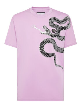 PHILIPP PLEIN PHILIPP PLEIN T-Shirt 1535 Fioletowy Regular Fit