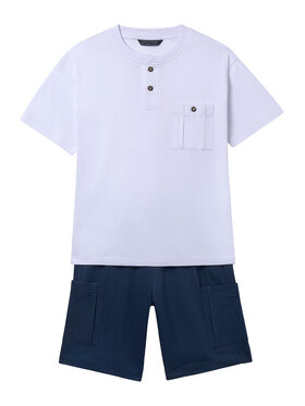 Mayoral Mayoral Set tricou și pantaloni scurți 6686 Bleumarin Regular Fit