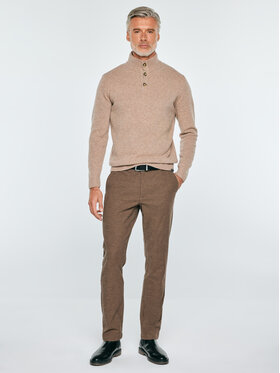 BIG STAR BIG STAR Chinosy LAINEY Brązowy Slim Fit