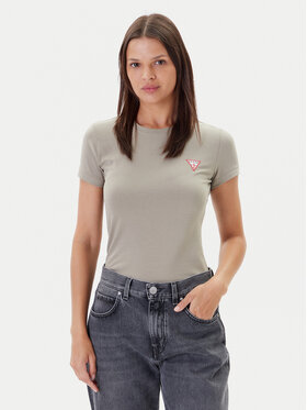 Guess Guess T-krekls W2YI44 J1314 Haki Regular Fit