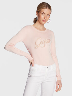 Guess Guess Džemperis Edie W3GR37 Z2NQ2 Rozā Slim Fit