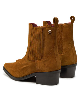 Tommy Hilfiger Čizme Th Suede Cowboy Boot FW0FW08034 Smeđa