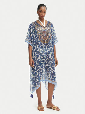 Iconique Iconique Poncho Fuego IC26-122 Blau Relaxed Fit