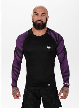 PITBULL PITBULL Koszulka techniczna Pro plus Belt Fioletowy Regular Fit