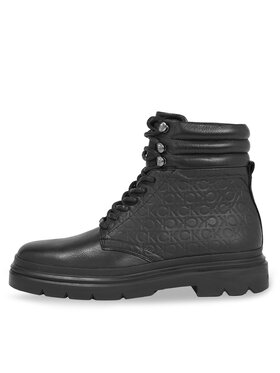 Calvin Klein Pohodni čevlji Combat Boot Mono HM0HM01211 Črna