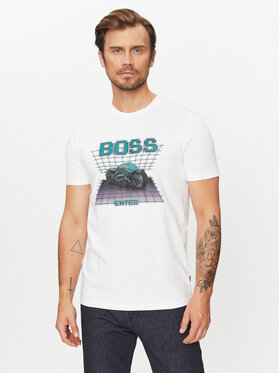 Boss Boss Marškinėliai Teenter 50503551 Balta Regular Fit
