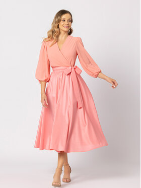LIDIA KALITA LIDIA KALITA Sukienka koktajlowa Beverly Różowy jasny Flare Fit
