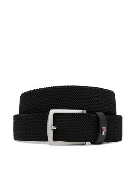 Tommy Hilfiger Tommy Hilfiger Vīriešu josta Denton Elastic 3.5 AM0AM13354 Melns