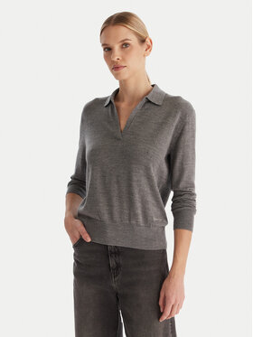 Calvin Klein Calvin Klein Svetr LV044A305G Šedá Regular Fit