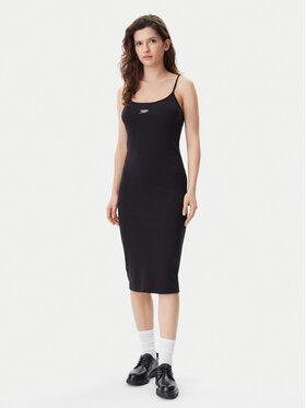 Tommy Jeans Tommy Jeans Rochie de vară Script DW0DW20330 Negru Slim Fit