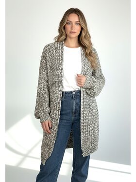 FIGL FIGL Kardigan M1277 Szary Regular Fit