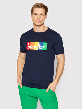 United Colors Of Benetton United Colors Of Benetton T-Shirt 3I1XU100A Tmavomodrá Regular Fit