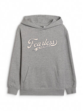 4F 4F Bluza CAMPUS VIBES Szary jasny Loose Fit