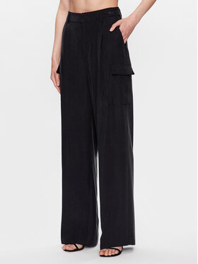 DKNY DKNY Auduma bikses P3BKTR20 Melns Relaxed Fit