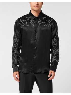 PHILIPP PLEIN PHILIPP PLEIN Košile 26109 Černá Regular Fit