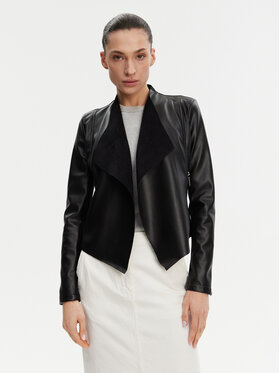 French Connection French Connection Jacke aus Kunstleder 75BZ7 Schwarz Regular Fit