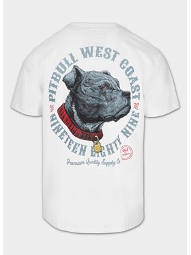 PITBULL PITBULL T-Shirt STRENGTH & RESPECT Biały Regular Fit