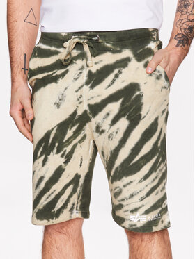 Alpha Industries Alpha Industries Szorty sportowe Tie Dye 106361 Zielony Regular Fit