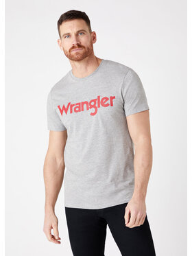 Wrangler Wrangler T-Shirt SS LOGO TEE Czerwony Regular Fit