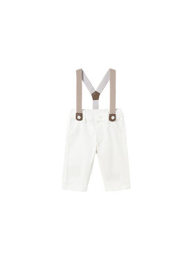 Mayoral Mayoral Текстилни панталони 1561 Бял Regular Fit