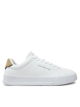 Tommy Hilfiger Tommy Hilfiger Laisvalaikio batai Th Court Lth Detail Ess FM0FM05367 Balta