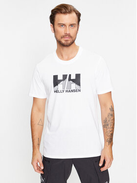 Helly Hansen Helly Hansen T-krekls Nord Graphic 62978 Balts Regular Fit
