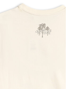 4F 4F T-Shirt CATCH THE WAVE Biały Regular Fit