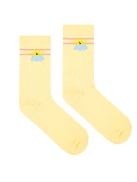 Kabak Kabak Skarpety wysokie unisex sportowe organiczne Żółty