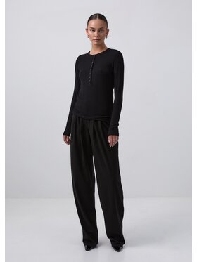 Le Collet Le Collet Bluzka TERESA Czarny Regular Fit