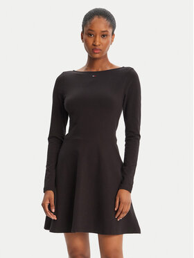 Tommy Jeans Tommy Jeans Rochie de zi Essential DW0DW21745 Negru Regular Fit