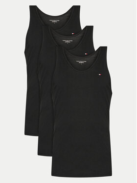 Tommy Hilfiger Tommy Hilfiger Komplet 3 tank topów UM0UM03387 Czarny Regular Fit