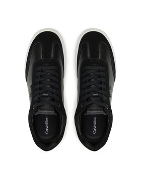 Calvin Klein Tenisice Cupsole Lace Up - Lth Sue Mix HW0HW02435 Crna