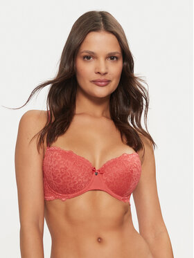 Hunkemöller Hunkemöller Nedrček s kostjo Marine 206320 Rdeča