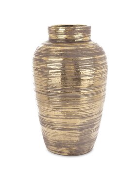 MIAhome MIAhome Wazon ceramiczny złoty, postarzany 42x24x24 cm Złoty