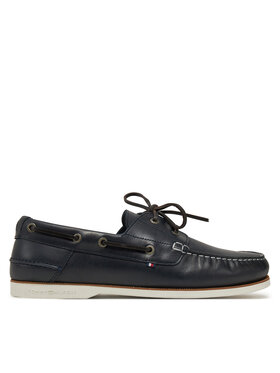 Tommy Hilfiger Tommy Hilfiger Pantofi Th Boat Shoe Core Lth FM0FM05569 Bleumarin
